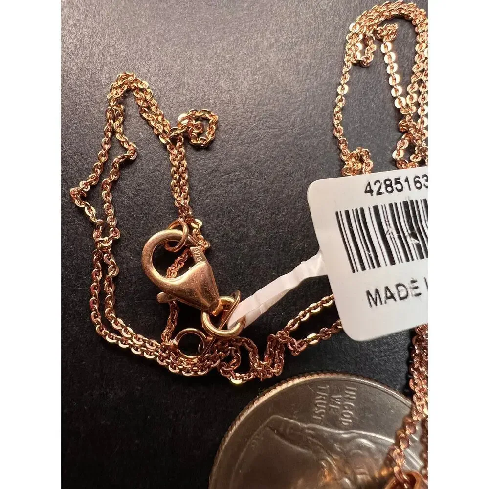NEW Mahenge pink spinel and brown zircon pendant in Rose Gold over 925 silver